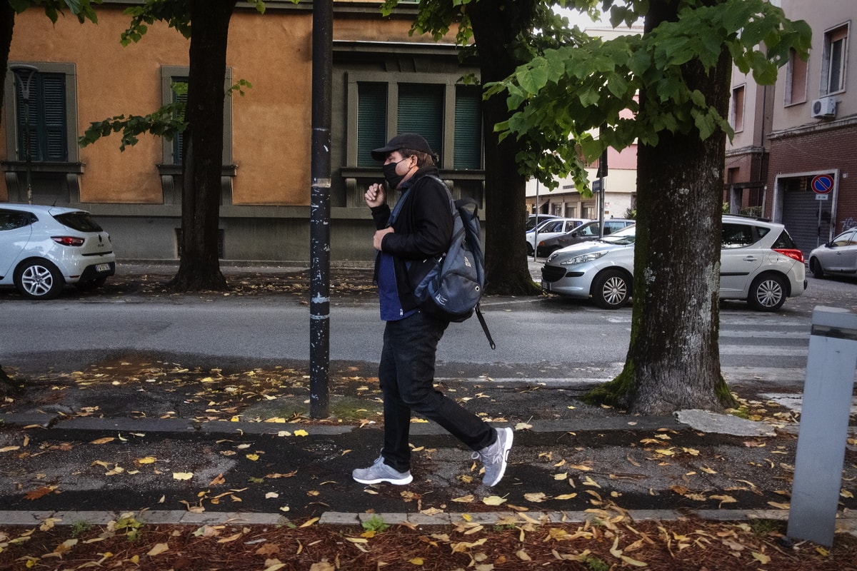 Rieti, Oct 2020: Ilias during one of his trips to Rieti, where he goes to follow the procedures for renewing his residence permit.